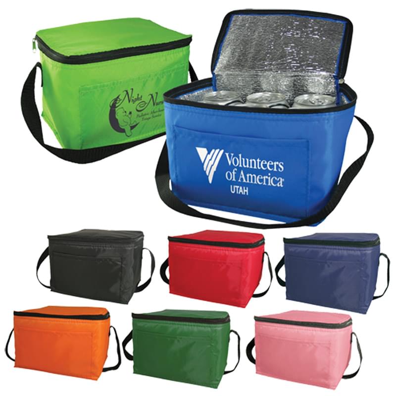 6 Pack Cooler Bag - Polyester Insulated Lunch Bag