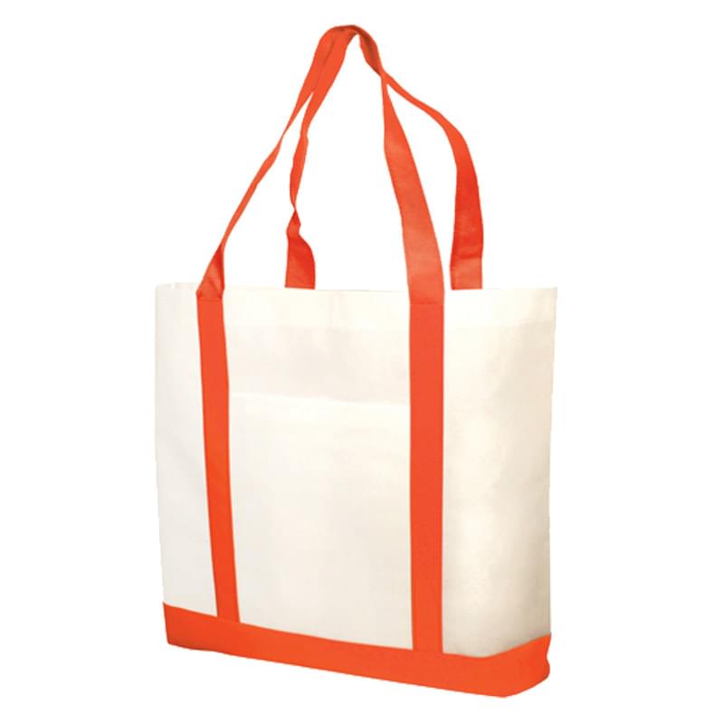 Bags - Non-Woven Two Tone Shopping Tote Bags