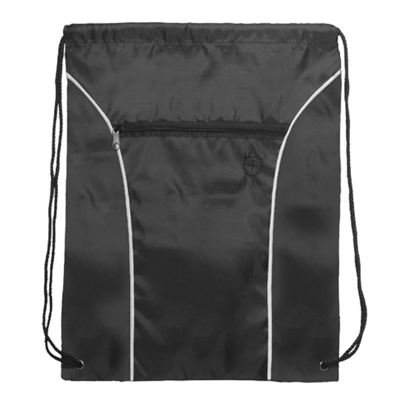 Drawstring Backpack - Two Tone Polyester Drawstring Bags