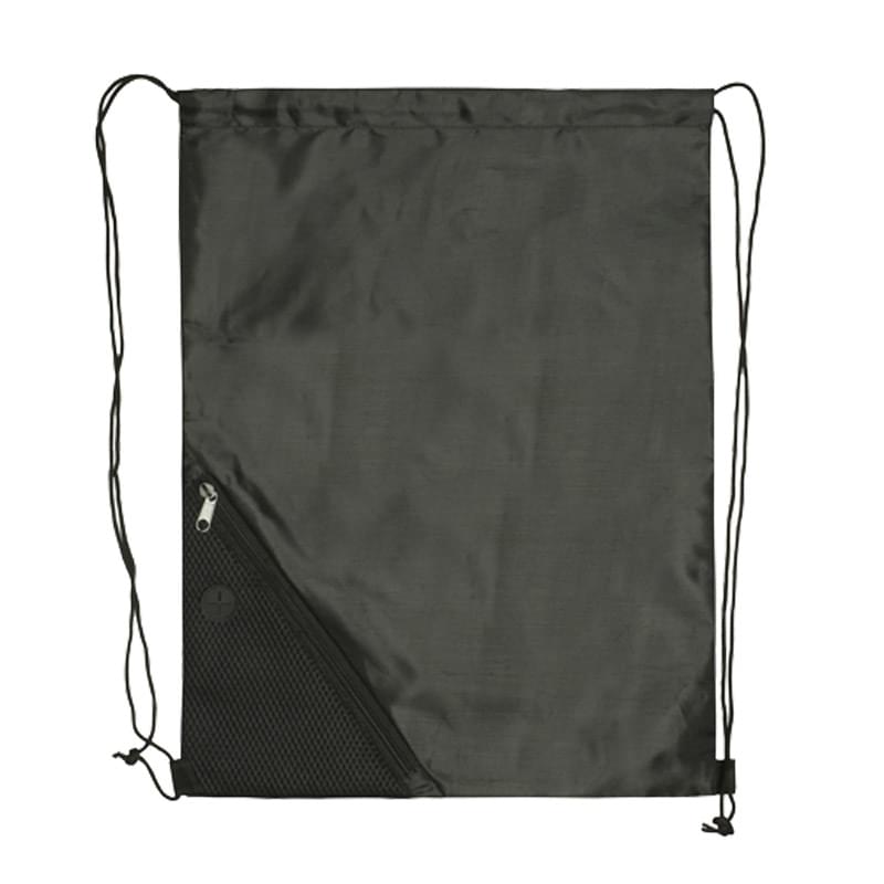 Drawstring Backpack - Two Color Polyester Drawstring Bags 4