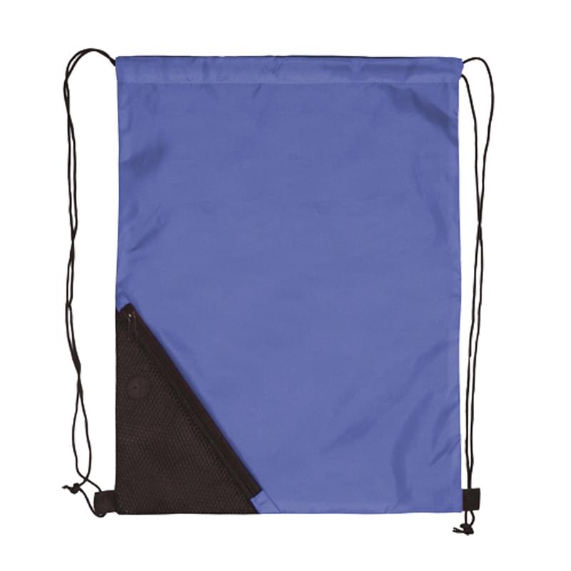 Drawstring Backpack - Two Color Polyester Drawstring Bags