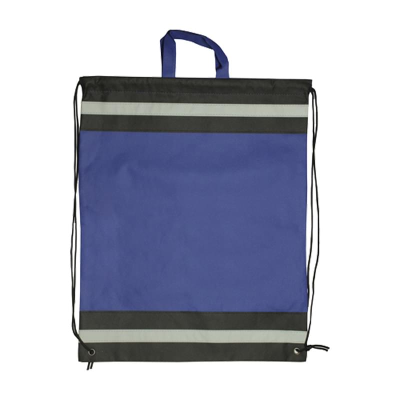 Drawstring Backpack - Large Non-Woven Reflective Sports Pack