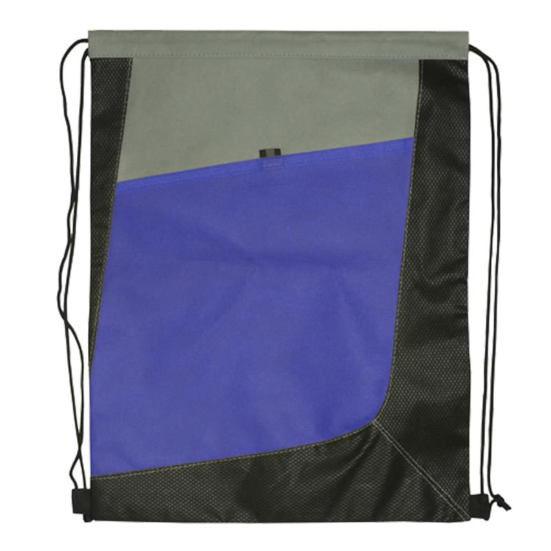 Drawstring Backpack - Non-Woven Tri Color Drawstring Bag