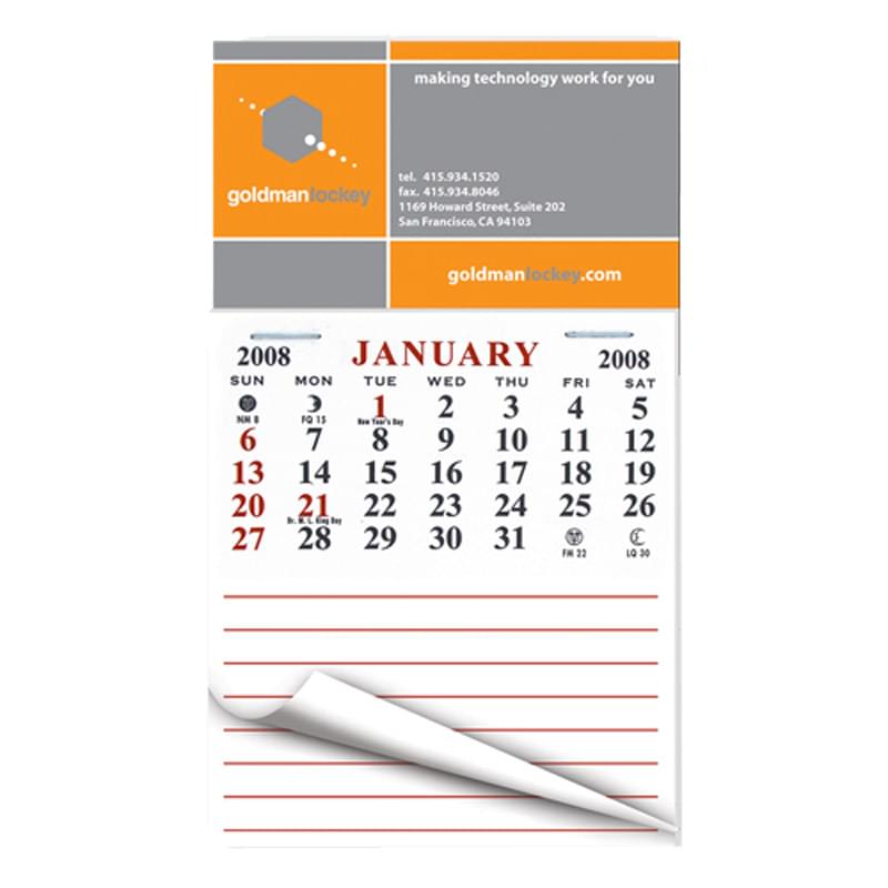 4" x 3 1/2" Business Card Calendar Pad Magnets w/Tear Away Calendar