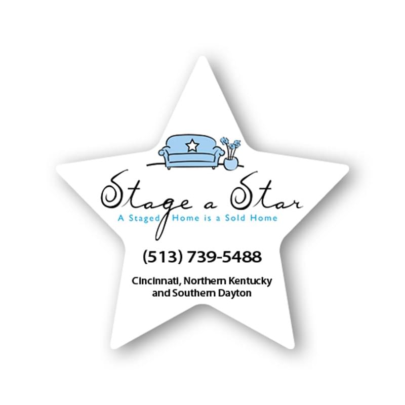 8"X8" Star Shape Stock Vinyl Magnet - 30mil