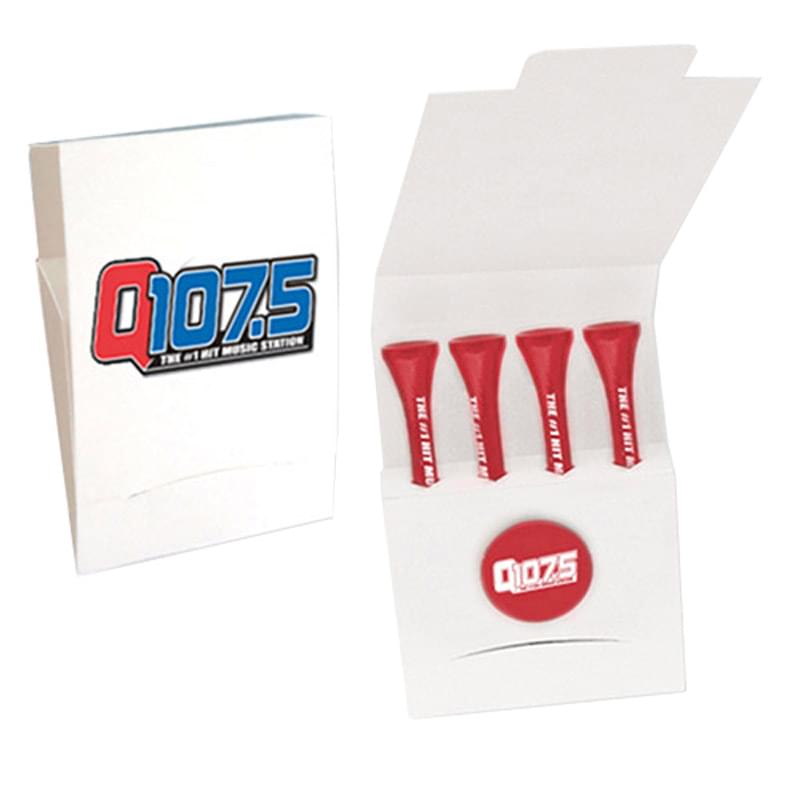 Custom Printed Matchbook Packet with 4 Tees and 1 Marker