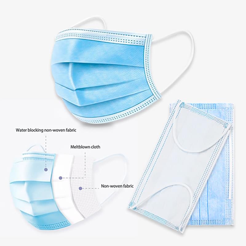 3-PLY DISPOSABLE FACE MASKS
