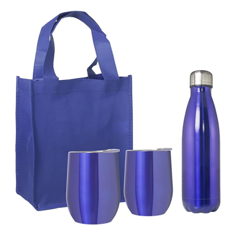 Goblet and Bottle Set with Non-Woven Mini Gift Tote Bag 2