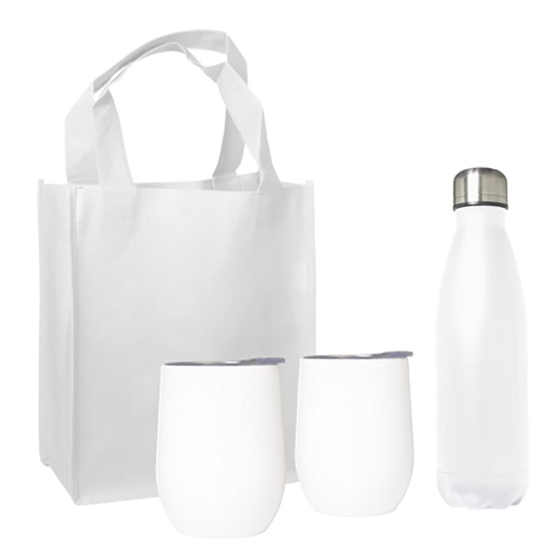 Goblet and Bottle Set with Non-Woven Mini Gift Tote Bag 3
