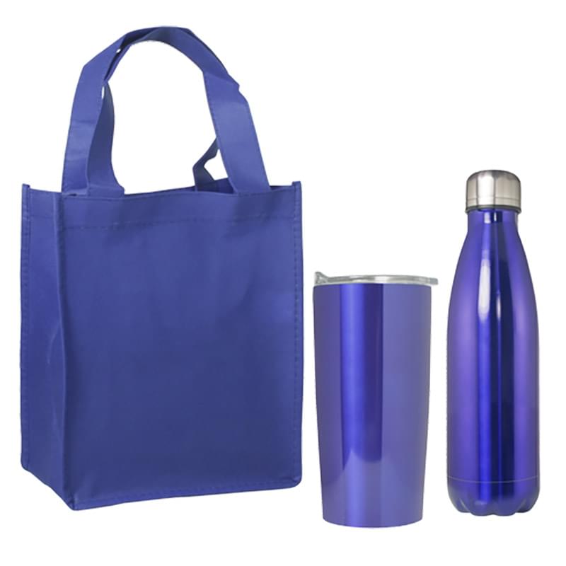 Tumbler and Bottle Set with Non-Woven Mini Gift Tote Bag