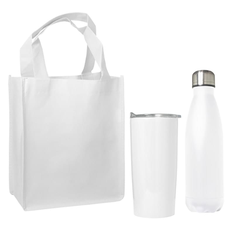 Tumbler and Bottle Set with Non-Woven Mini Gift Tote Bag 1