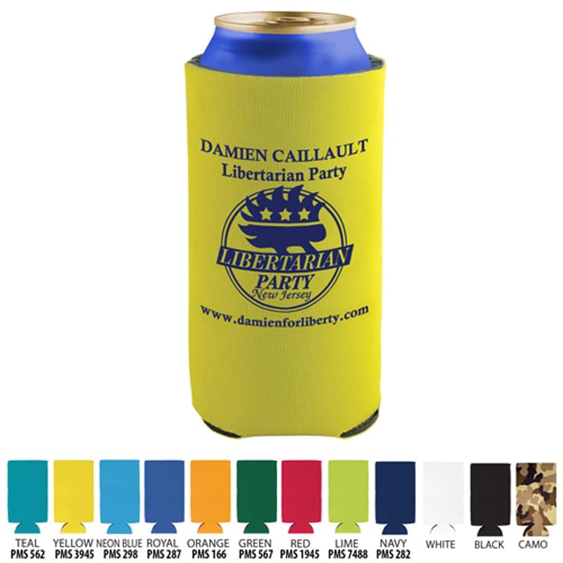 16 oz Tall Boy Pocket Can Coolie - 3 Side Imprint Included!