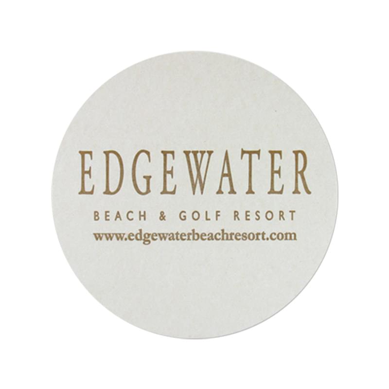 Pulp Coaster - 4" Round 40pt Lightweight Pulp Board Coaster