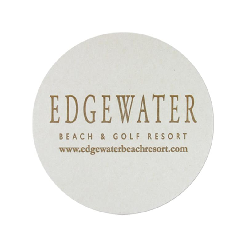 Pulp Coaster- 4" Round 60pt Medium weight Pulp Board Coaster
