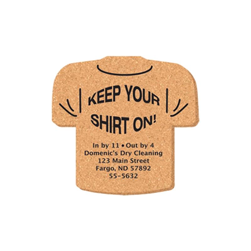 Coaster - 5"x4.75" T-Shirt Shape Cork Coasters