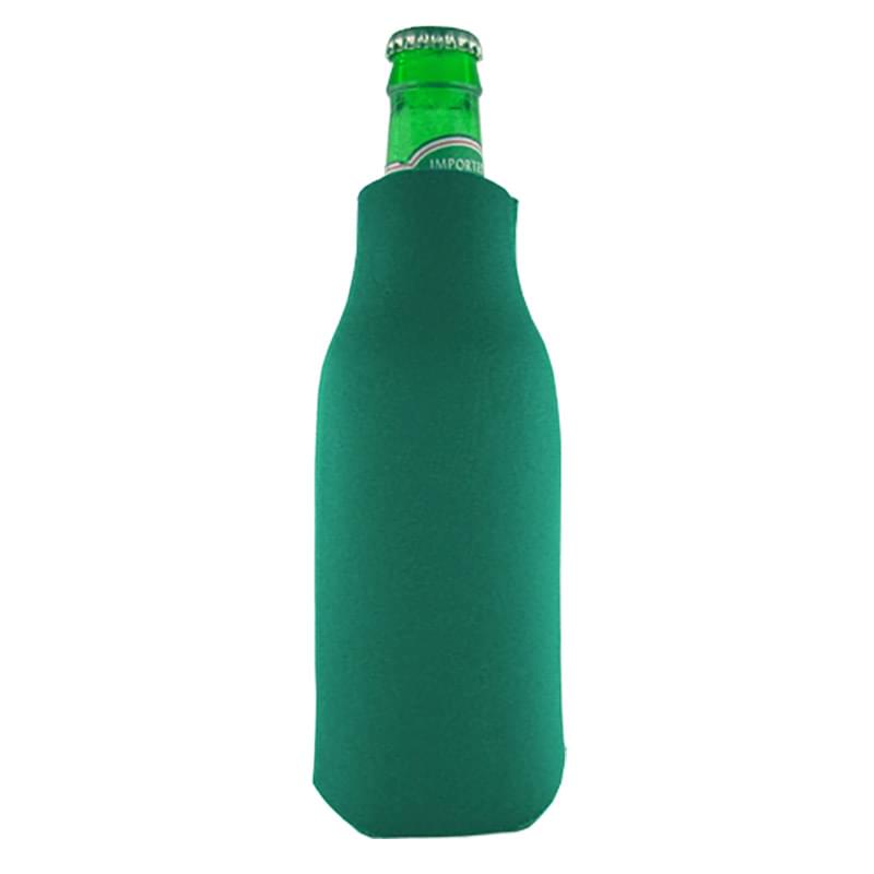 Zippered Bottle Beverage Insulator with 3 Sided Imprint 7