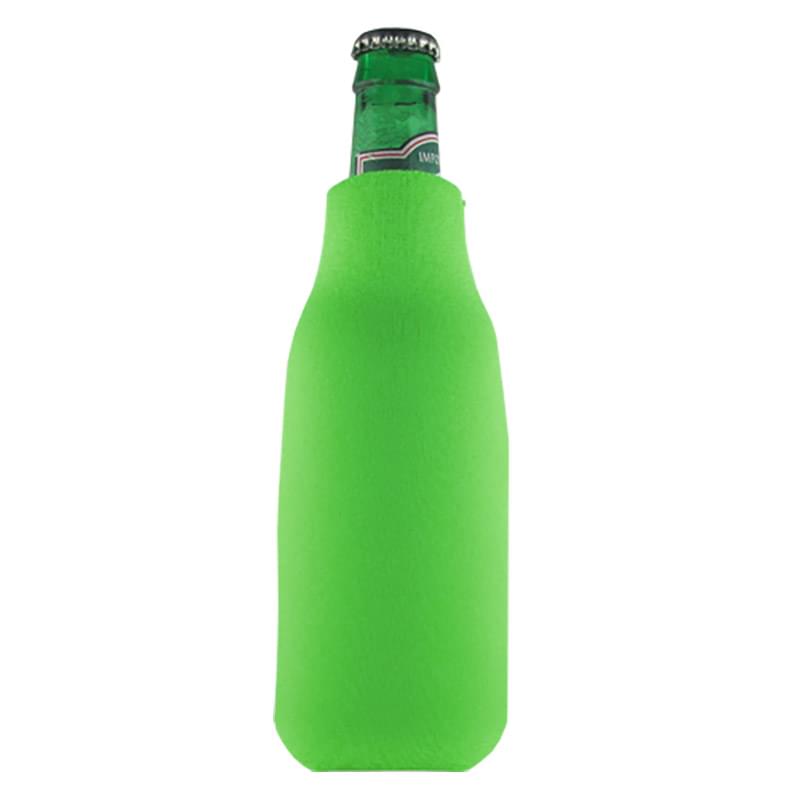 Zippered Bottle Beverage Insulator with 3 Sided Imprint 1