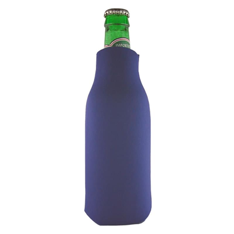 Zippered Bottle Beverage Insulator with 3 Sided Imprint 8