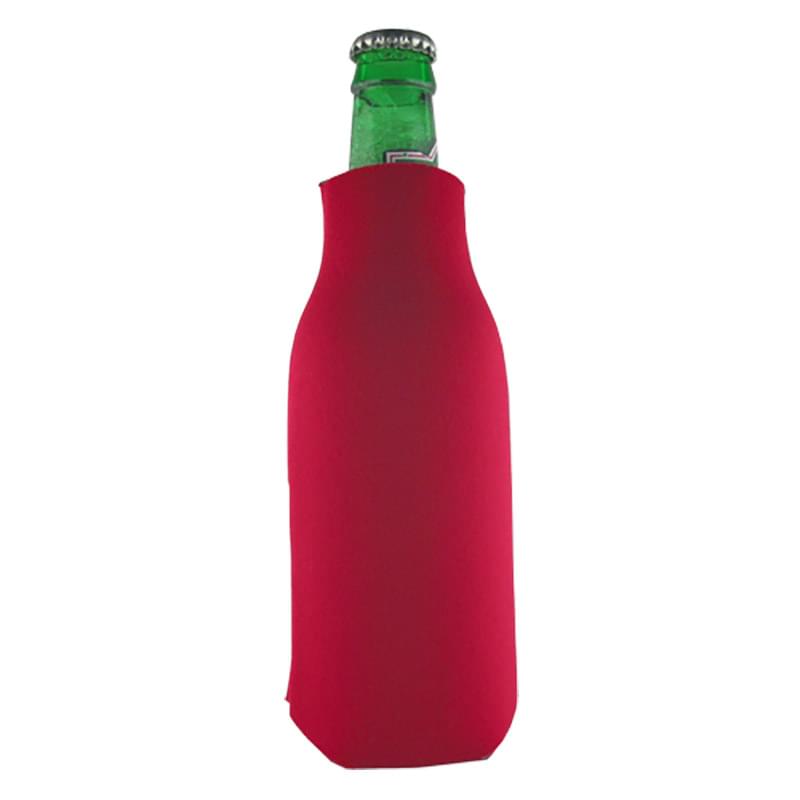 Zippered Bottle Beverage Insulator with 3 Sided Imprint 2