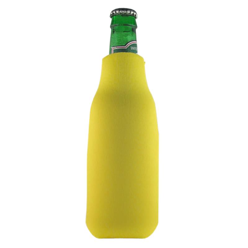 Zippered Bottle Beverage Insulator with 3 Sided Imprint 3