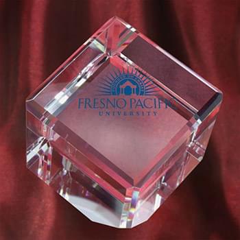 Big Crystal Cube Paperweight