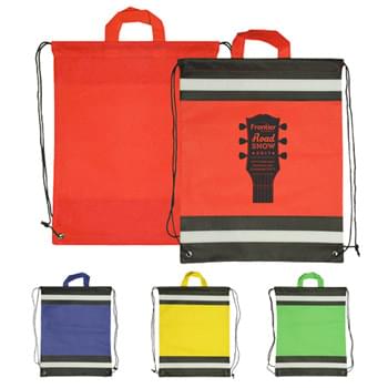 Drawstring Backpack - Non-Woven Reflective Drawstring Bags