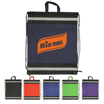 Drawstring Backpack - Large Non-Woven Reflective Drawstring Bags