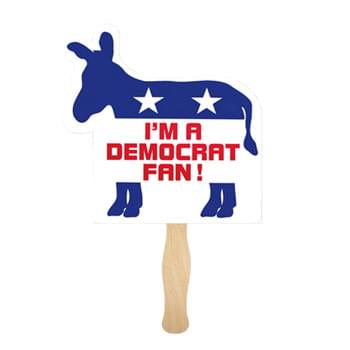 Democrat Donkey Shape Single Hand Fan