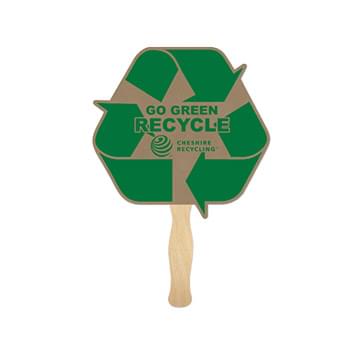 Fan - Eco Recycle Shape Recycled Single Paper Hand Fan
