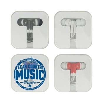 Earbuds In Square Caddy
