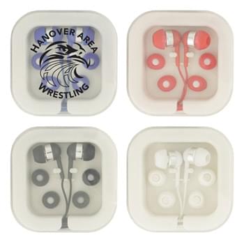 Earbuds In Case W/Extra Ear Cushions